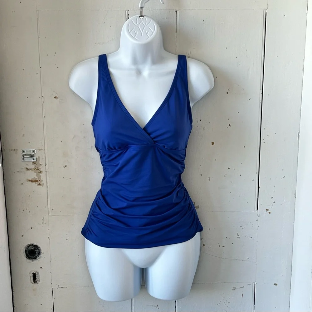 Chaps Royal Blue Tankini Swim Top